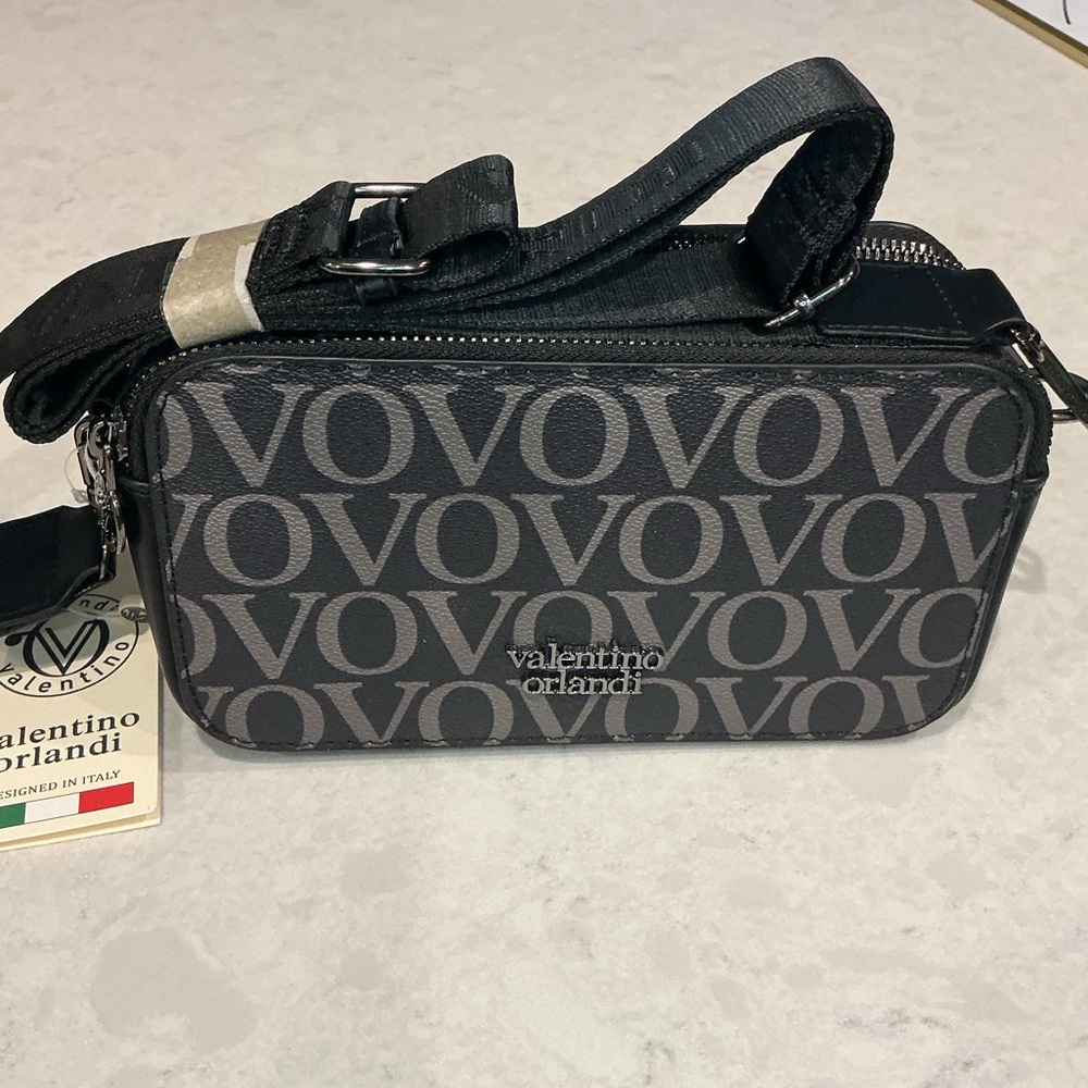Valentino Orlandi Black VOVO Crossbody Bag NWT